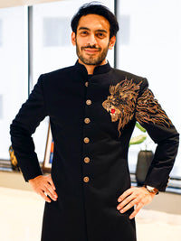 Black Formal Sherwani - AL-SW-171