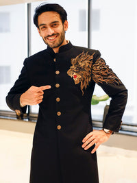 Black Formal Sherwani - AL-SW-171