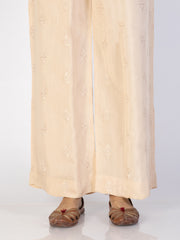 Cream Viscose Trousers - AL-T-702 - Almirah Online