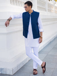 Blue Blended Waistcoat - AL-WC-535A