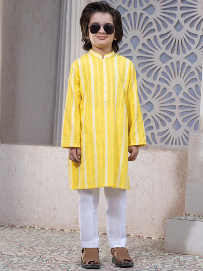 Yellow Blended Kurta - ALBY-K-010