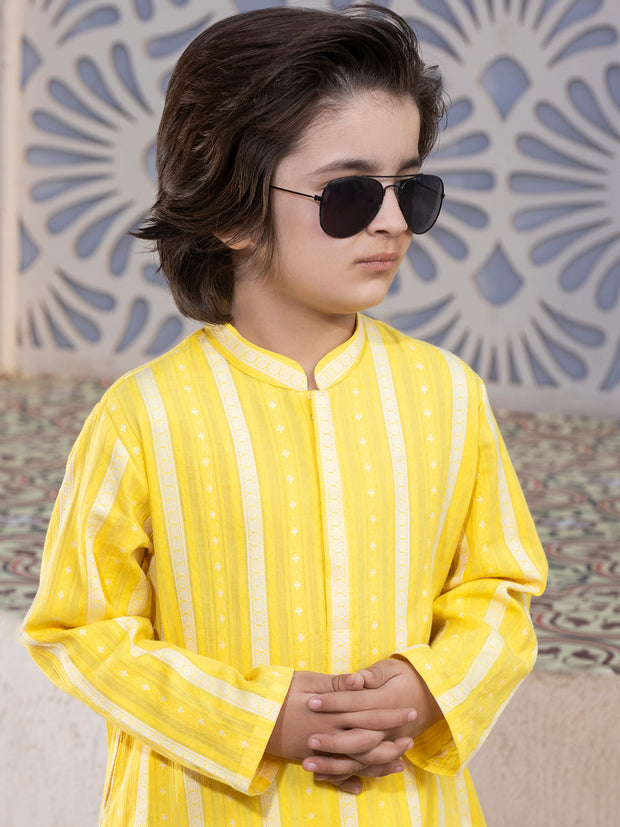 Yellow Blended Kurta - ALBY-K-010