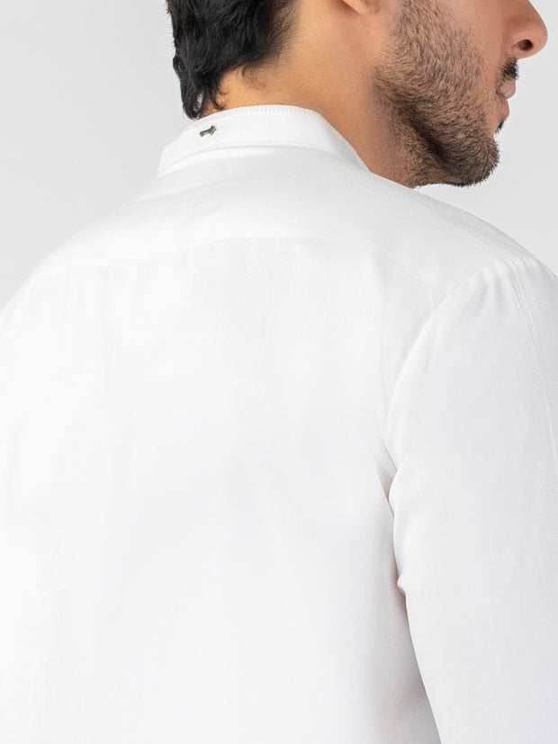 White Blended Kurta - ALET-K-2001