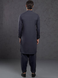 Grey Blended Kameez Shalwar - ALET-KS-1012-R2