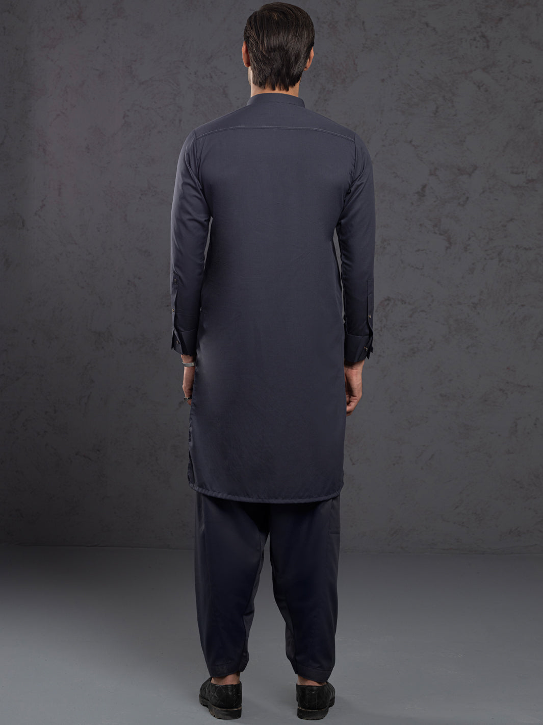 Grey Plain Kameez Shalwar - ALET-KS-1012-R4