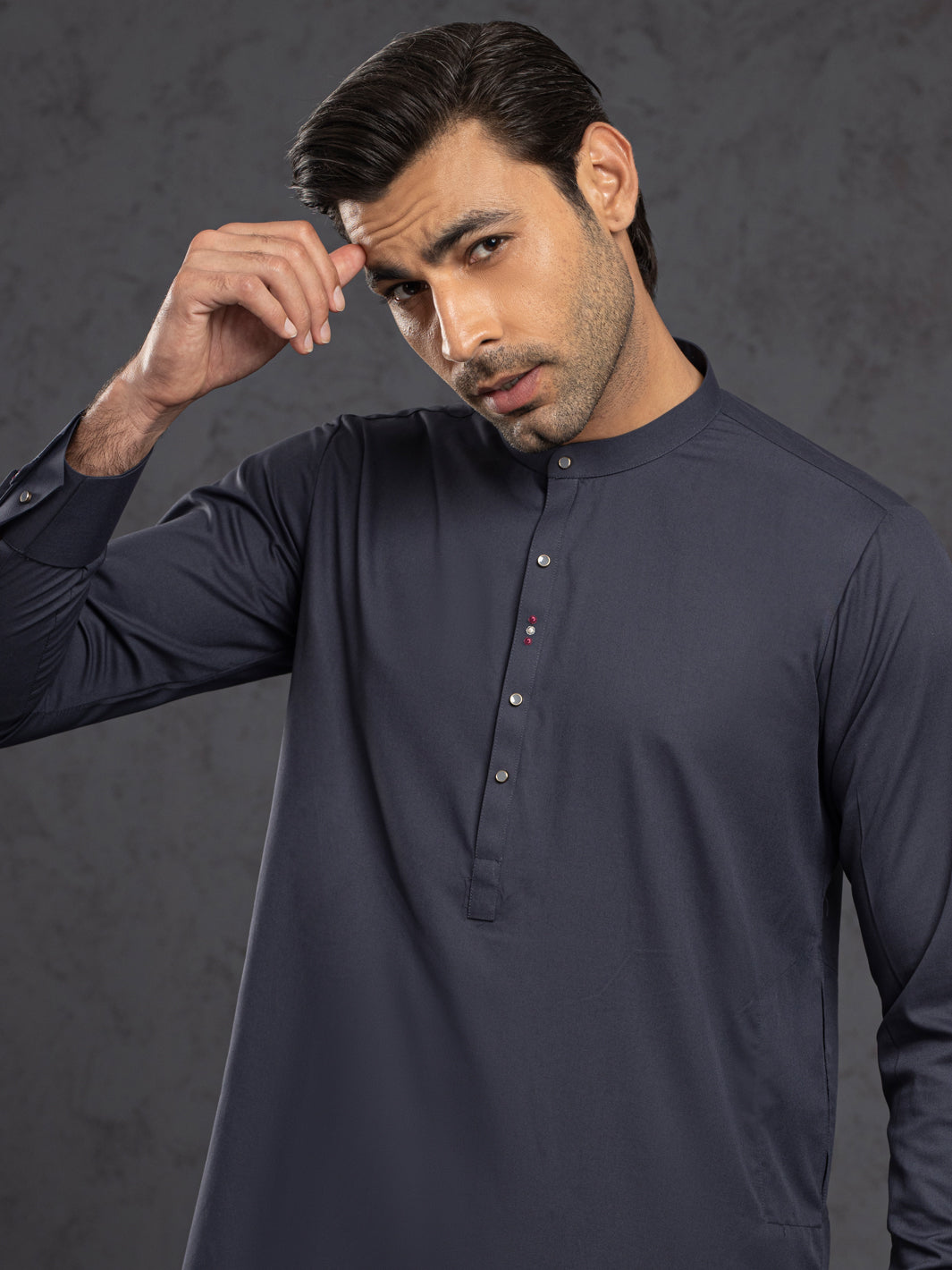 Grey Plain Kameez Shalwar - ALET-KS-1012-R4