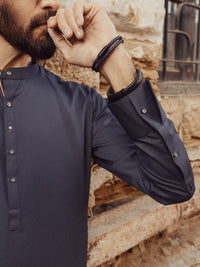 Grey Blended Kurta Trousers - ALET-KT-1002-R2-B