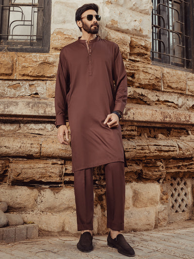 Maroon Plain Kurta Trouser - ALET-KT-1006R-1