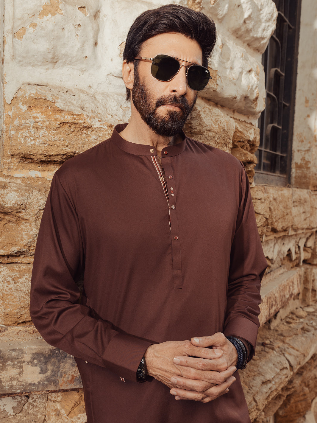 Maroon Plain Kurta Trouser - ALET-KT-1006R-1