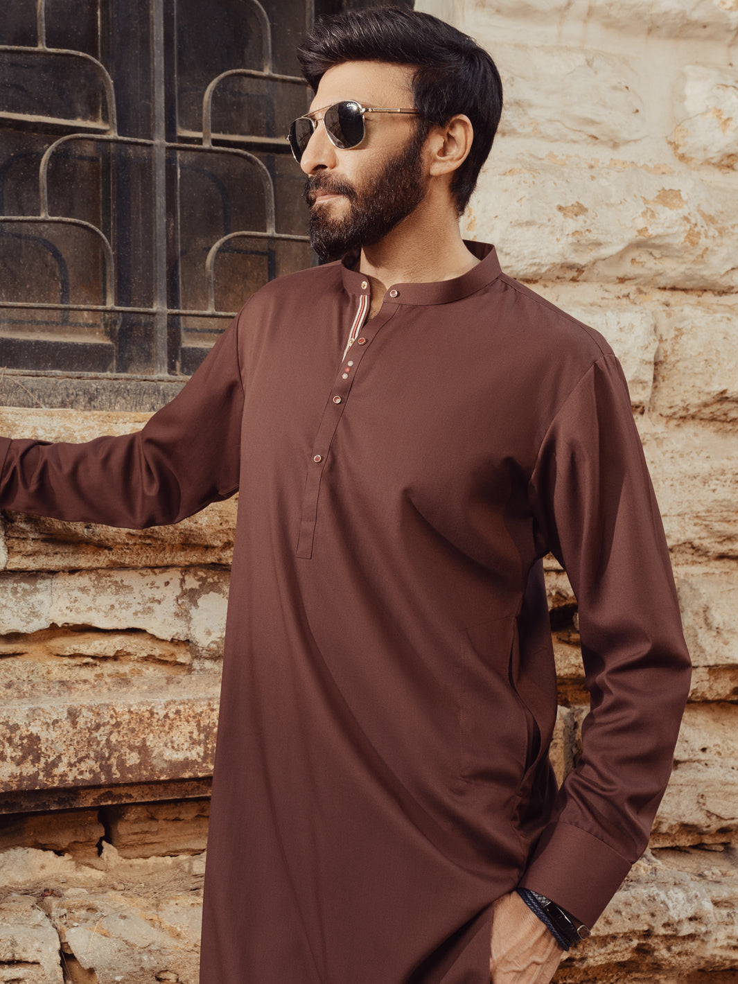 Maroon Plain Kurta Trouser - ALET-KT-1006R-1