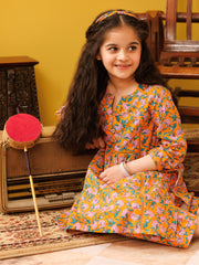 Orange Lawn 2 Piece Stitched - ALGR-2PS-LKS-1025