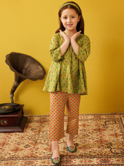 Mehndi Green Lawn 2 Piece Stitched - ALGR-2PS-LKS-1027