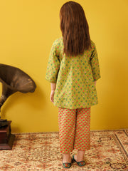 Mehndi Green Lawn 2 Piece Stitched - ALGR-2PS-LKS-1027