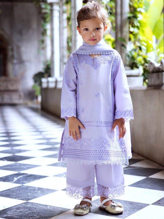 Light Purple Lawn 3 Piece Stitched - ALGR-3PS-LS-016