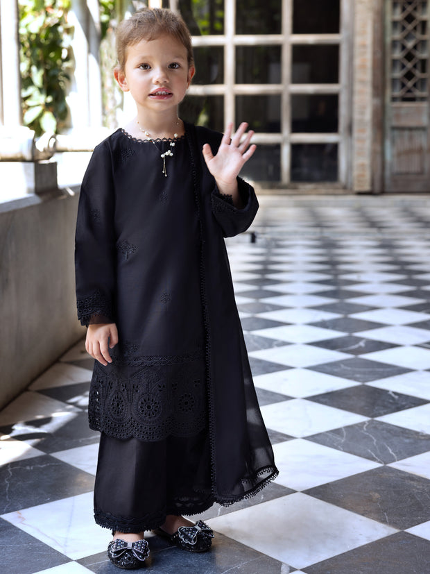 Black Lawn 3 Piece Stitched - ALGR-3PS-LS-017