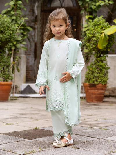 Pistachio Green Lawn 3 Piece Stitched - ALGR-3PS-LS-019