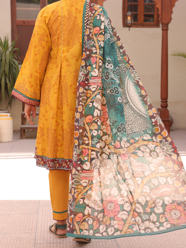 Mustard Lawn 3 Piece Unstitched - ALP-3PS-1610