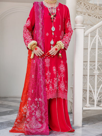 Fuchsia Viscose 3 Piece Stitched - ALP-3PS-1628 - Almirah Online