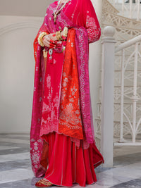 Fuchsia Viscose 3Pc Stitched - ALP-3PS-1628