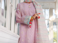 Lilac Organza 3Pc Unstitched - ALP-3PS-1622