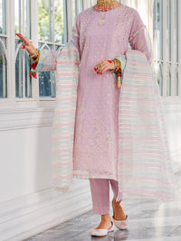 Lilac Organza 3Pc Unstitched - ALP-3PS-1622