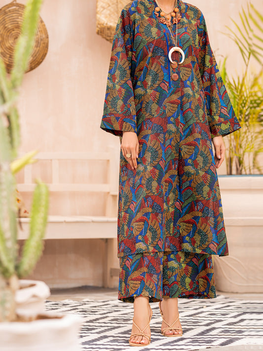 Navy Blue Cambric 2Pc Unstitched - ALP-2PS-1686