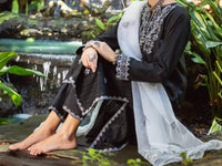 Black Jacquard 3Pc Stitched - ALP-3PS-1764