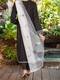 Black Jacquard 3Pc Stitched - ALP-3PS-1764