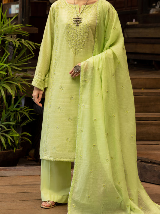 Light Jacquard 3 Piece Stitched - ALP-3PS-1767 - Almirah Online