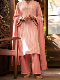 Light Pink Jacquard 3 Piece Stitched - ALP-3PS-1777