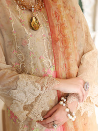 Cream Poly-Organza 3Pc Stitched - ALP-3PS-1784