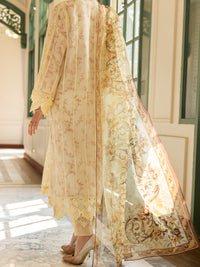 Off White Poly-Organza 3Pc Unstitched - ALP-3PS-1786