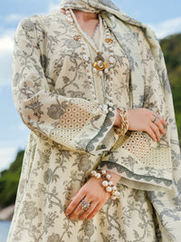 Cream Lawn 3Pc Stitched - ALP-3PS-1806