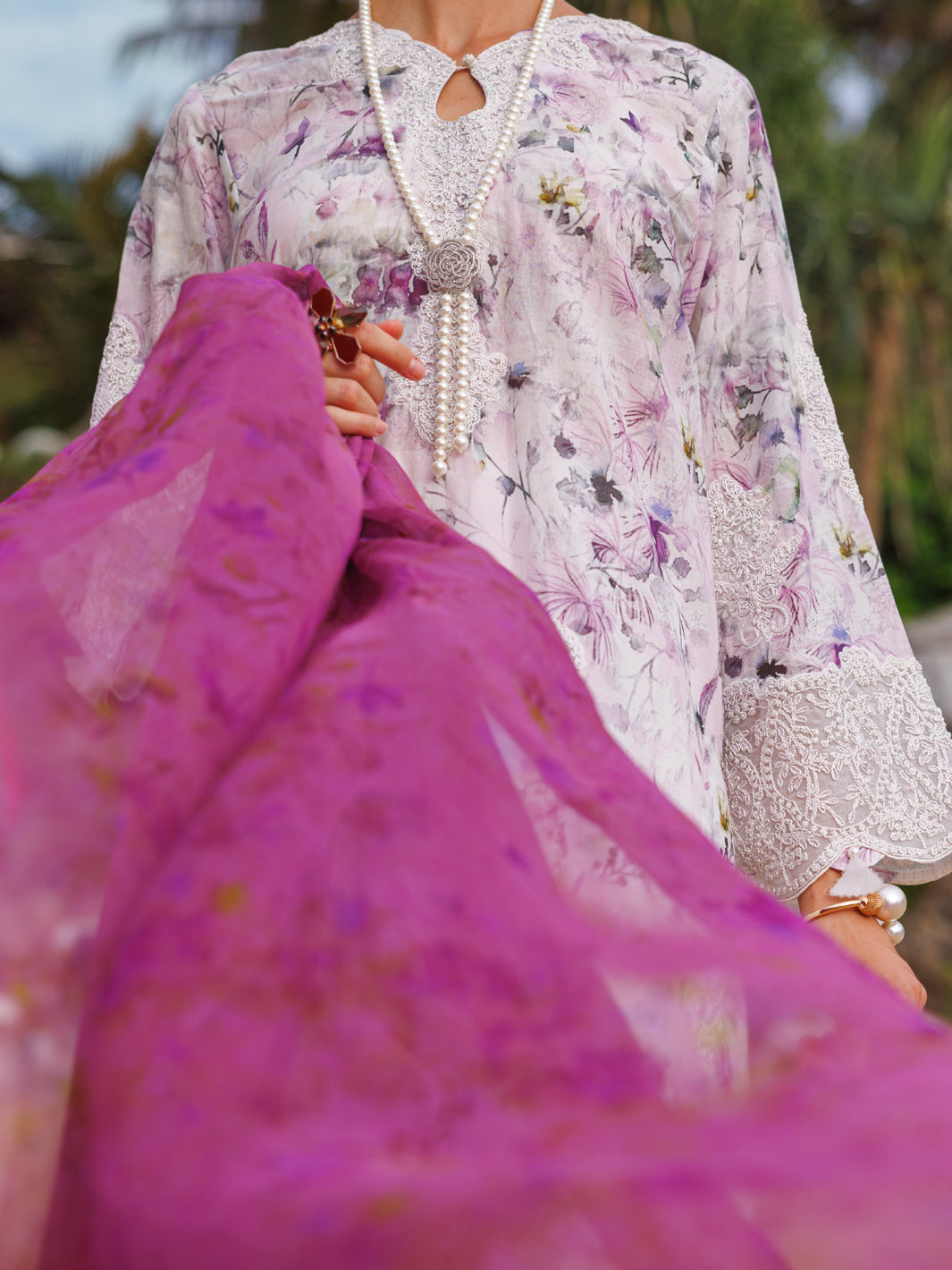 Light Purple Lawn 3 Piece Unstitched - ALP-3PS-1813 - Almirah Online