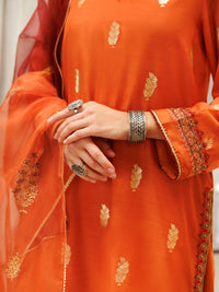 Rust Salsa Silk 3 Piece Stitched - ALP-3PS-1846