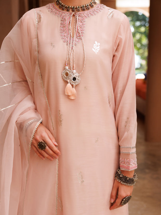 Pink Salsa Silk 3 Piece Stitched - ALP-3PS-1848 - Almirah Online