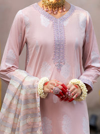 Light Pink Salsa Silk 3 Piece Stitched - ALP-3PS-1854
