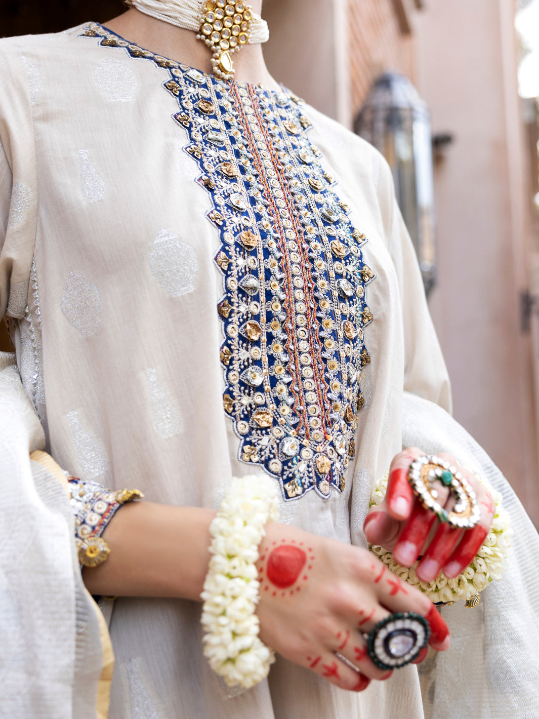 Beige Salsa Silk 3 Piece Stitched - ALP-3PS-1855 - Almirah Online