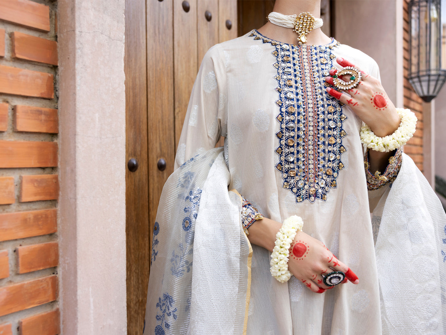 Beige Salsa Silk 3 Piece Stitched - ALP-3PS-1855 - Almirah Online