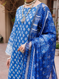 Blue Dobby Cotton 3Pc Stitched - ALP-3PS-1878