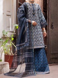 Black Stripe Dobby 3Pc Stitched - ALP-3PS-1880