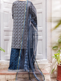 Black Stripe Dobby 3Pc Stitched - ALP-3PS-1880