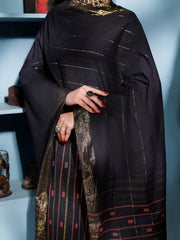 Black Yarn Dyed 3 Piece Stitched - ALP-3PS-1891 - Almirah Online