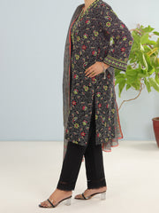 Black Lawn 3 Piece Stitched - ALP-3PS-1901 - Almirah Online