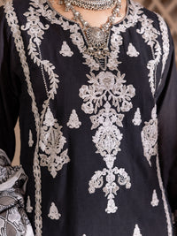Black Cambric 3Pc Unstitched - ALP-3PS-1903