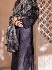 Charcoal Cambric 3 Piece Stitched - ALP-3PS-1904 - Almirah Online