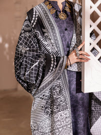 Charcoal Cambric 3Pc Stitched - ALP-3PS-1904