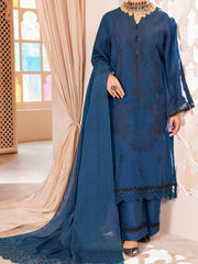 Teal Jacquard 3 Piece Unstitched - ALP-3PS-1905 - Almirah Online