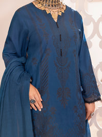 Teal Jacquard 3Pc Stitched - ALP-3PS-1905