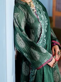 Green Stripe Dobby 3 Piece Stitched - ALP-3PS-1919